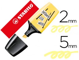 Marcador fluorescente Stabilo Boss mini tinta amarillo pastel